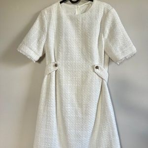 H&M Maternity MAMA Bouclé Dress White Size S